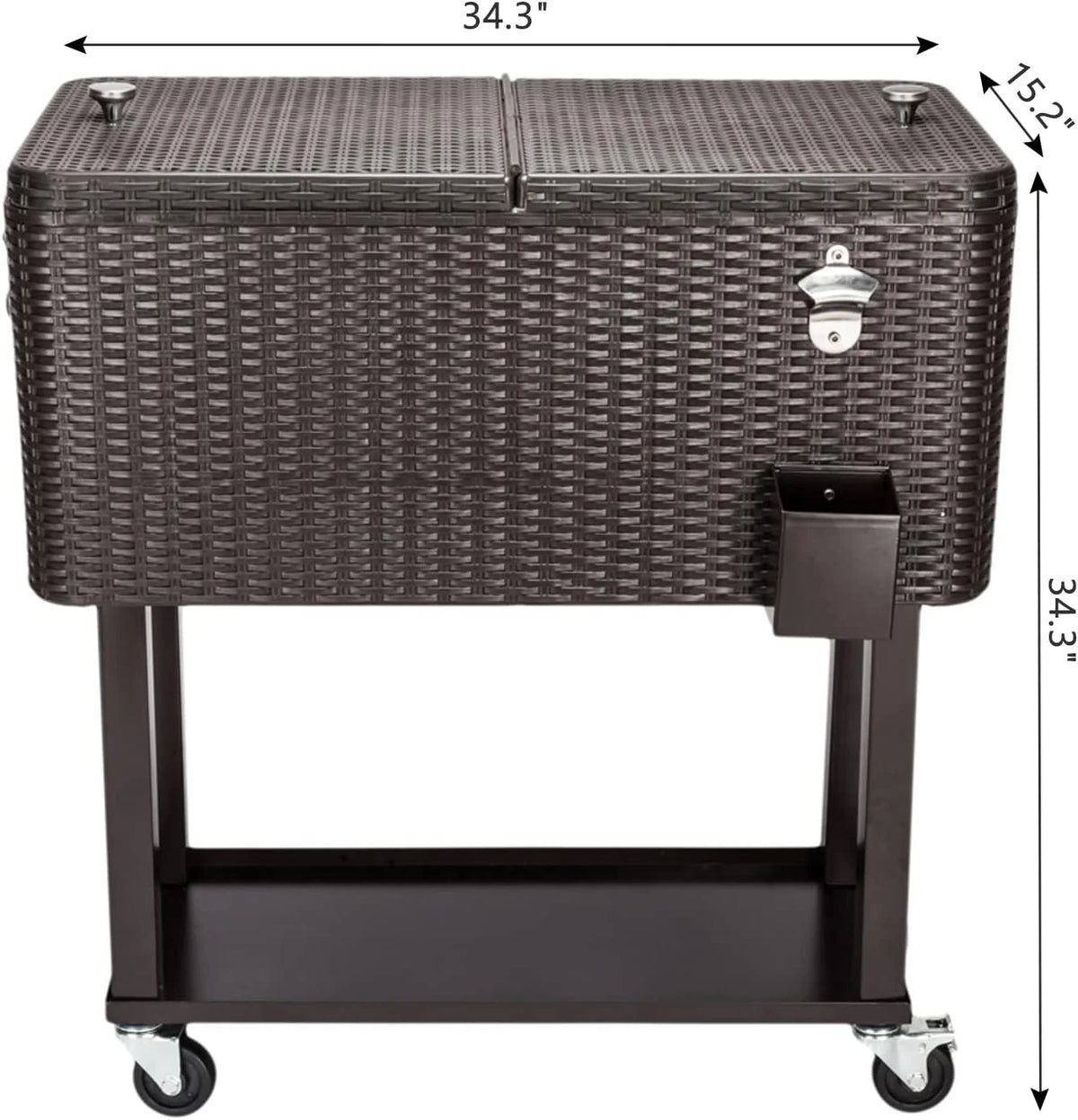 HEYWU 80 Quart Ice Chest Water Cooler with Bottle Opener, Milk White