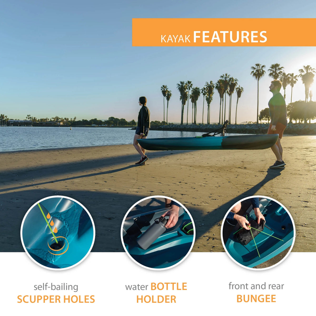 Lifetime Tahoma Pro Sit-On-Top Kayak, Aurora Fusion (91191)
