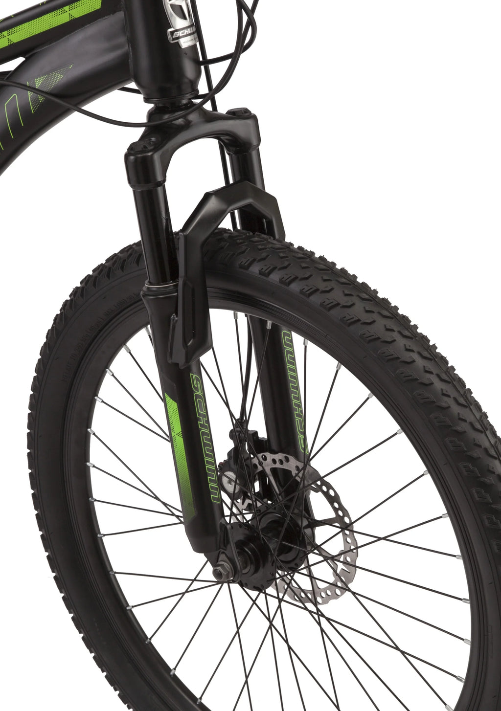 Sidewinder mountain bike, 24-inch wheels, 21 speeds, black / green