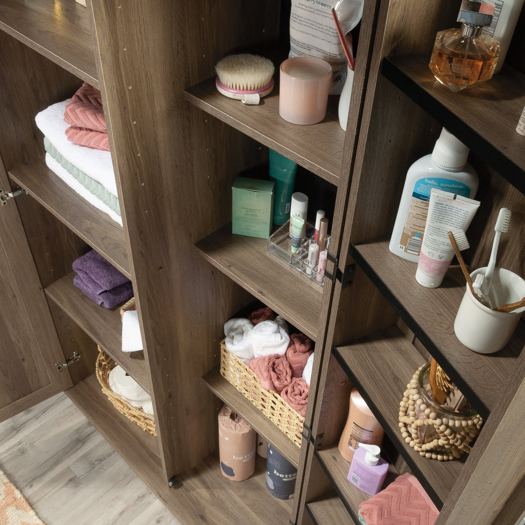 Sauder Homeplus Storage Cabinet, Sienna Oak Finish