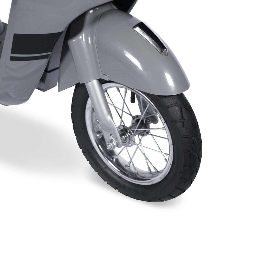 24V Hyper Toys Retro Electric Scooter, Easy Twist Throttle, Blue, Ages 13+, Including Teens, Tweens