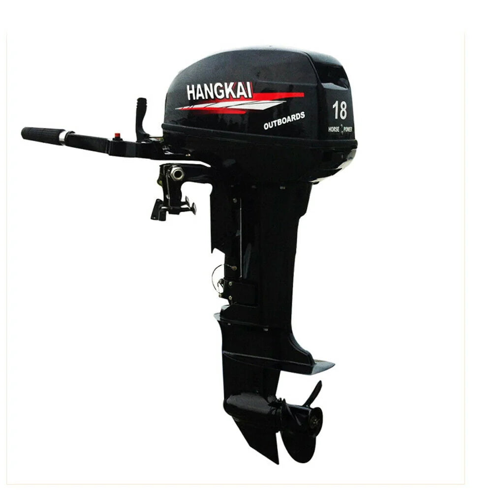 Oukaning 2Stroke 18HP Outboard Motor Fishing Boat Engine Motor Water Cooling CDI Ignition