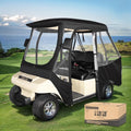 10L0L Golf Cart Enclosures for Club Car DS 4 Passenger, 600D Windproof Waterproof Golf Cart  Driving Rain Cover, Black