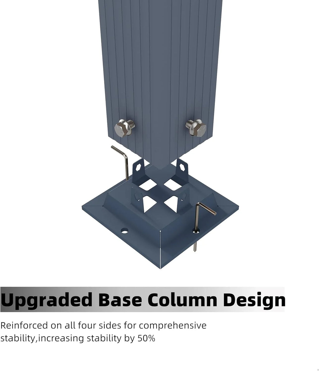 Outdoor Aluminum Pergola with Retractable Canopy, Reinforced 4-Sided Base, Waterproof & UV-Resistant Adjustable Roof, Modern Design for Patio, Deck, Backyard, and Garden