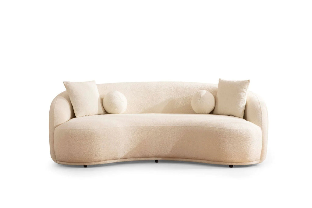 Bonita Ivory Boucle Indoor Sofa by Nova Furniture