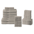 Low Twist Luxury 30-piece 100% Cotton Towel and Bath Mat Set