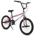 SPPTTY 20" Freestyle BMX Bike with 4 Pegs,Kids Bicycle for Teen Beginner, Age 7-14 Years,Multicolor