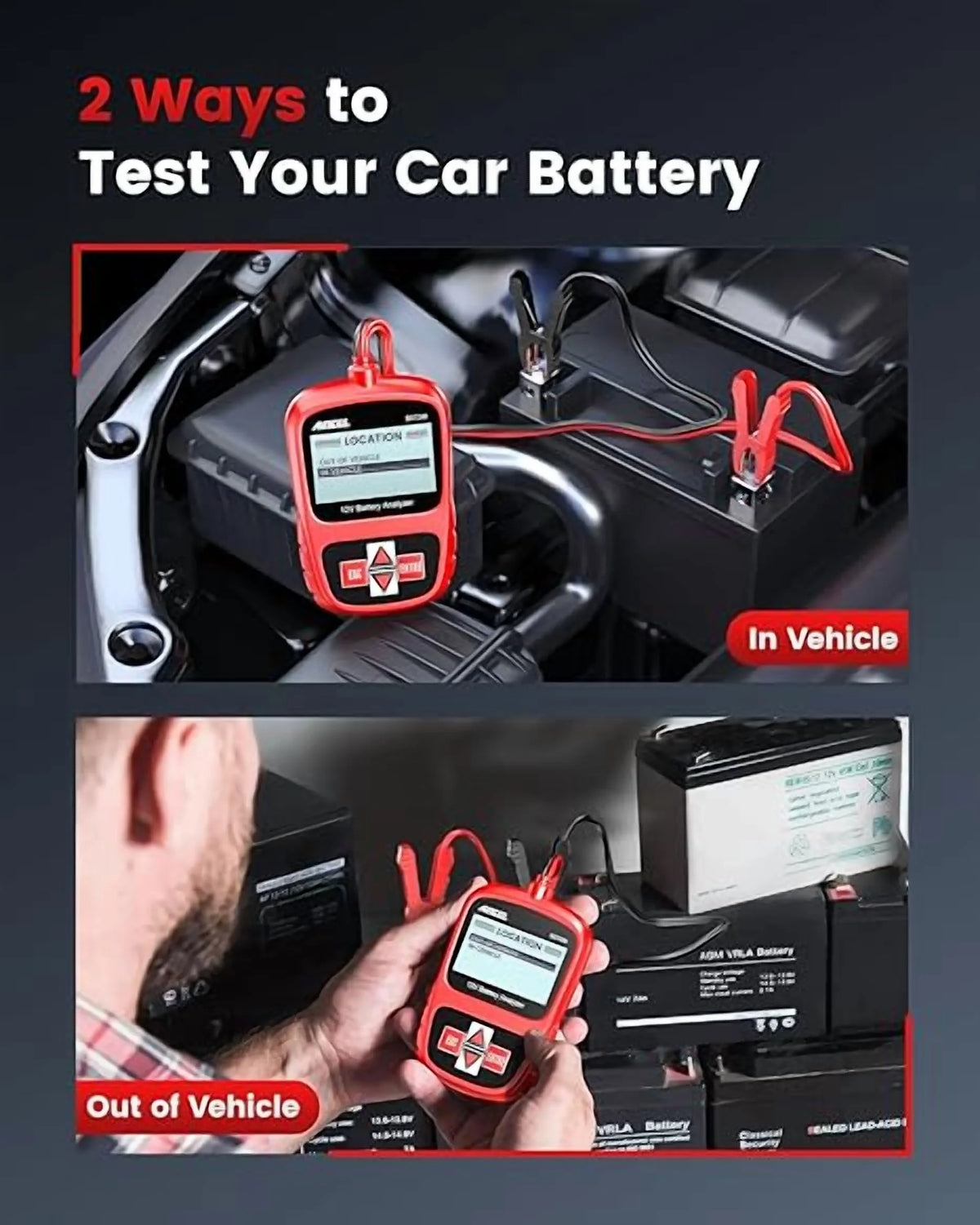 ANCEL BST200 Car Battery Tester with ANCEL BM700 Fit for BMW Full System Diagnostic OBD2 Scanner