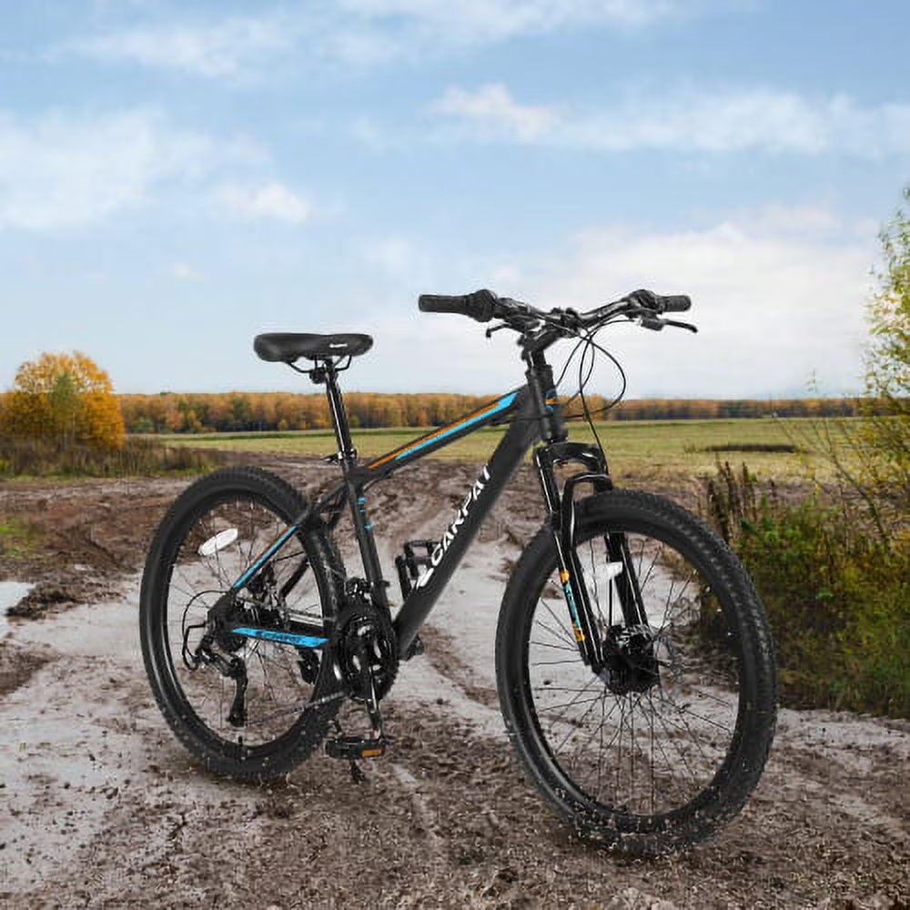 26" Mountain Bike for Adults & Teens - Shimano 21-Speed, Mechanical Disc Brakes & High-Carbon Steel Frame | Durable MTB for Trail, Forest, and City Riding