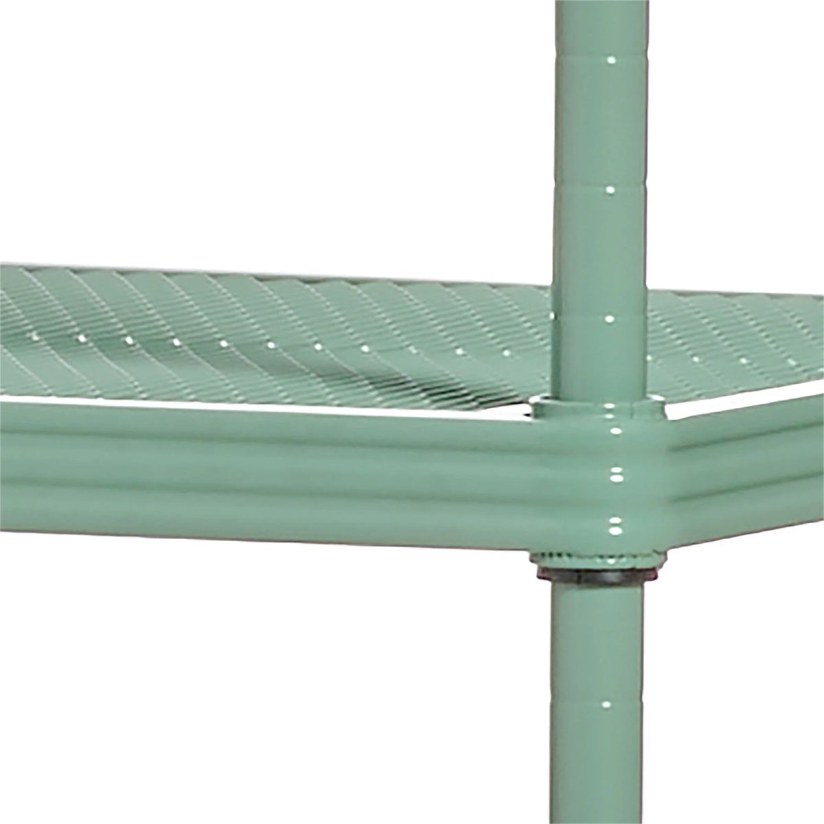 Design Ideas MeshWorks 5 Tier Steel Storage Shelving Unit Bookshelf, Green