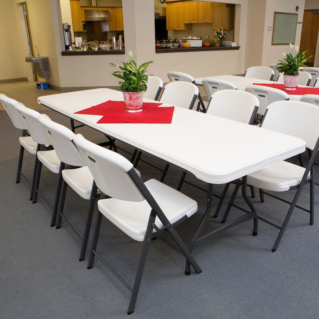 Lifetime 8 ft. Commercial Nesting Rectangle Folding Table for Indoor/Outdoor Use