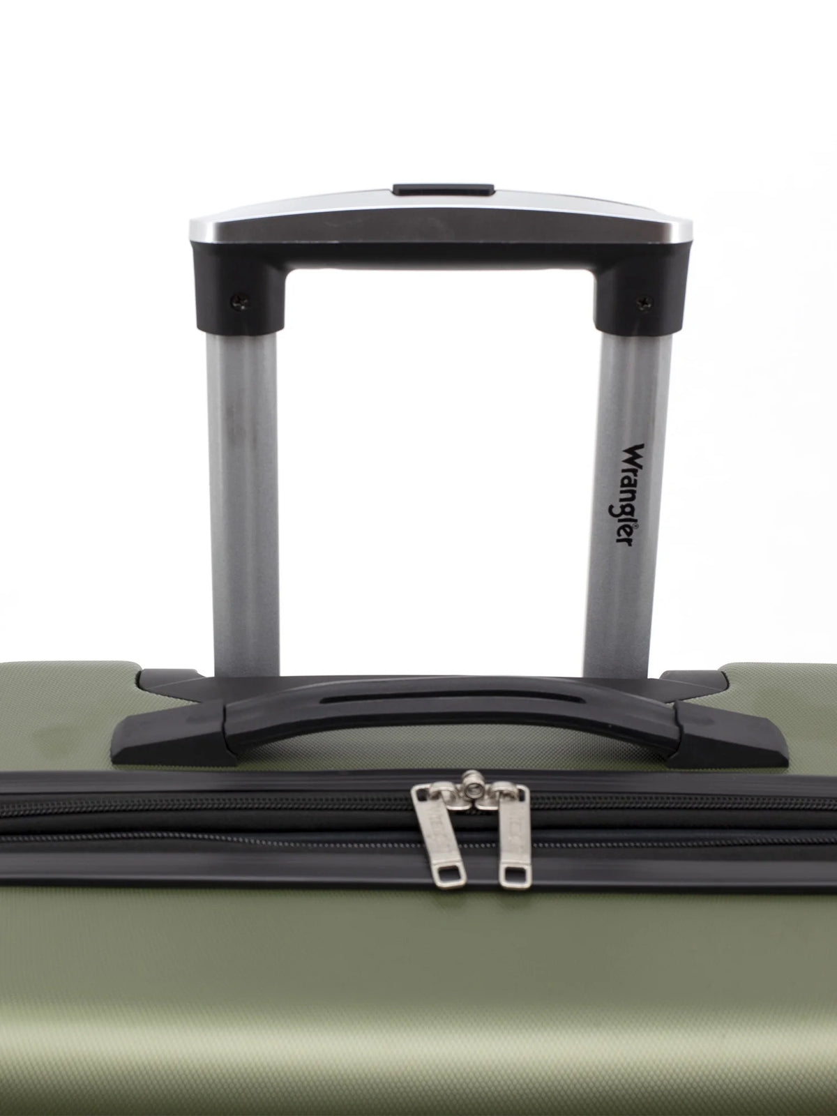 Wrangler 3 Piece Luggage Set with Cup Holder and USB Port, Olive Green
