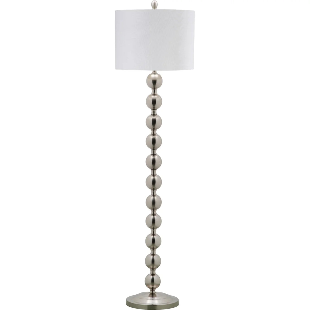 SAFAVIEH Reflections 58.5 in. High Stacked Ball Floor Lamp, Nickel