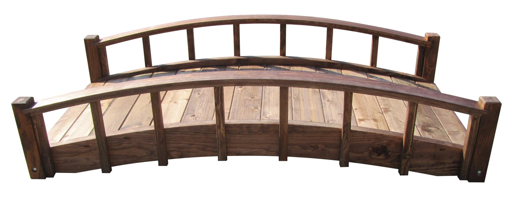 SamsGazebos 6 Foot Japanese Garden Bridge, Brown