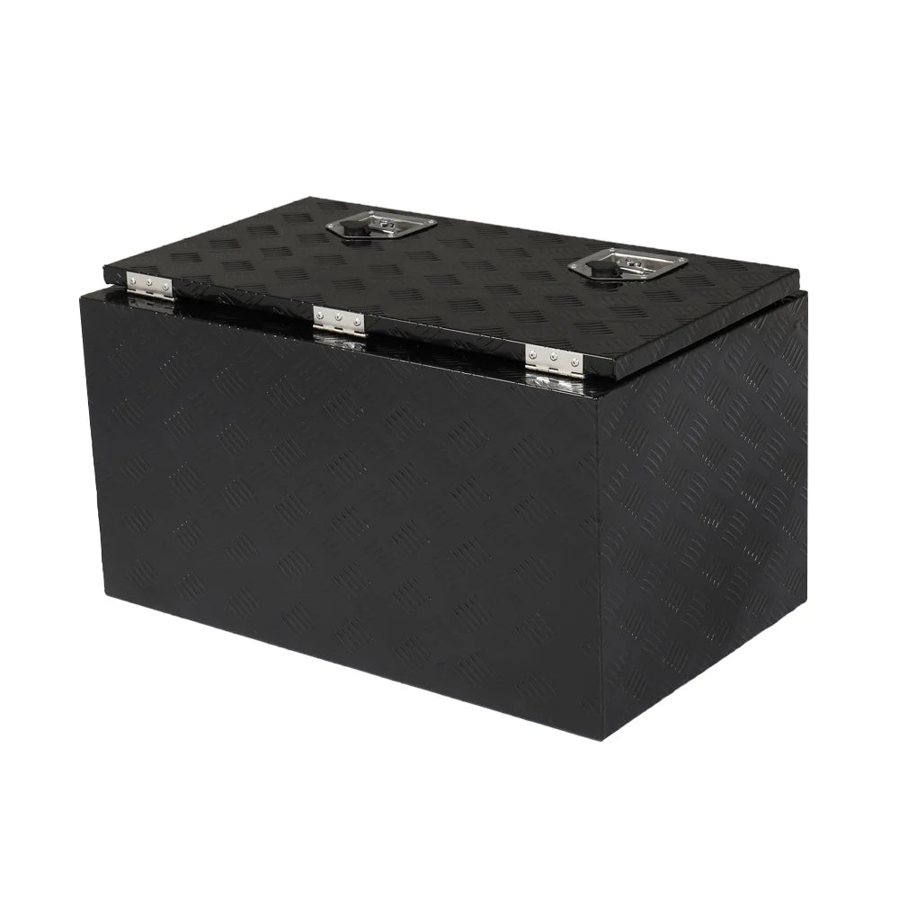IVV Aluminum Truck Trailer Tool Box Pickup Underbody Truck Bed Storage Toolbox RV Trailer Organizer with T-Handle Latch Dual Lock Keys - Black, 42"L x 18"W x 17"H