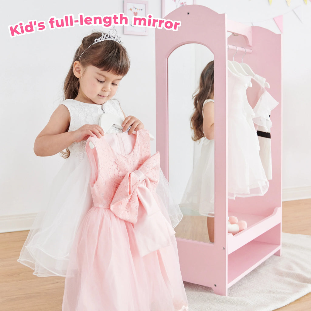 Fantasy Fields Little Princess Bella Wooden Open Armoire, Pink