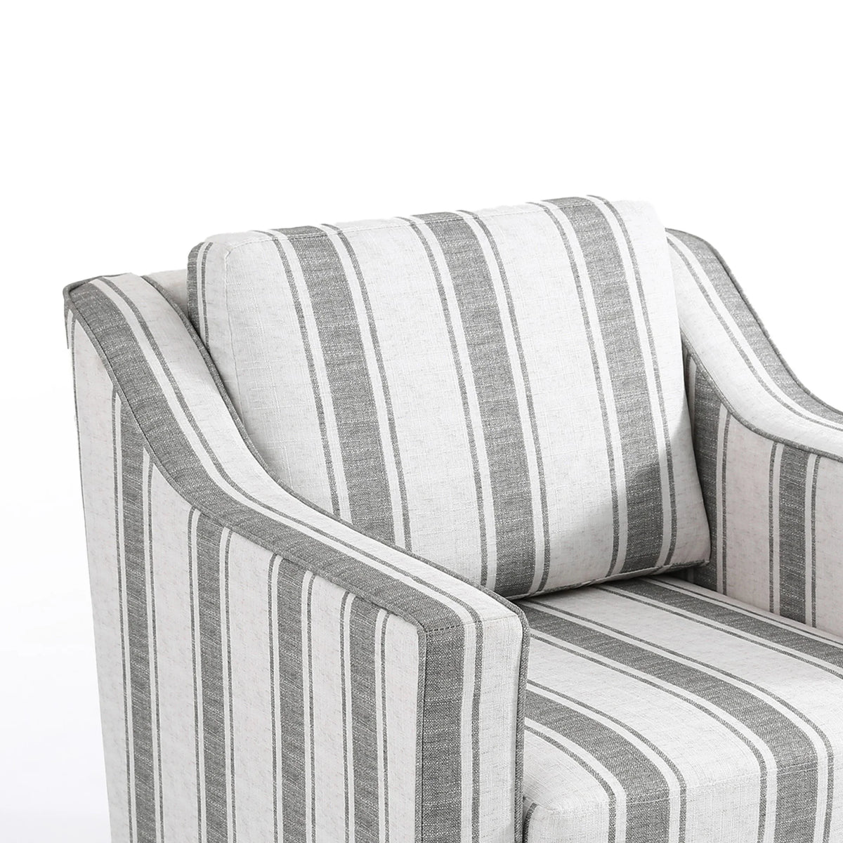 Swivel Accent Chair for Living Room, Modern Upholstered Barrel Arm Chair with Plump Back Pillow, Comfy Club Sofa Reading Chair for Adults (Chenille Navy, Set of 1)