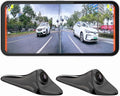 PDZGZ Left and Right Blind spot Side View Backup Camera System for Car with Monitor, Black, 6.25"