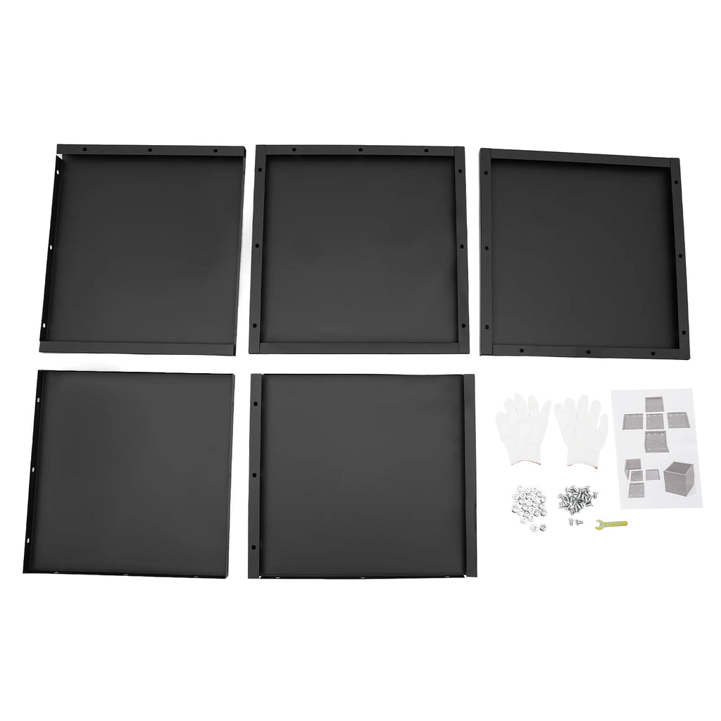 Indoor Outdoor Planter, Square Outdoor Planter For Both Indoor And Outdoor Use, For Gardens, Entrances, Patios Black Steel Square Cube Planter Box