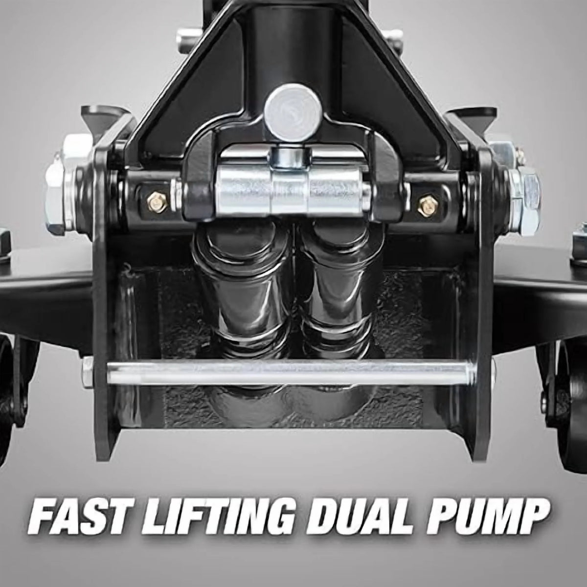 ROAD DAWG Hydraulic Low and High Profile Professional Grade Foldable Garage Service/Floor Jack with Quick Lift Pump, 3 Ton (6,600 lb) Capacity, Black