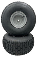 Set of 2 - Silver 20x8.00-8 Lawn Mower Tire with Rim - Fits on 3/4 Inch Axle