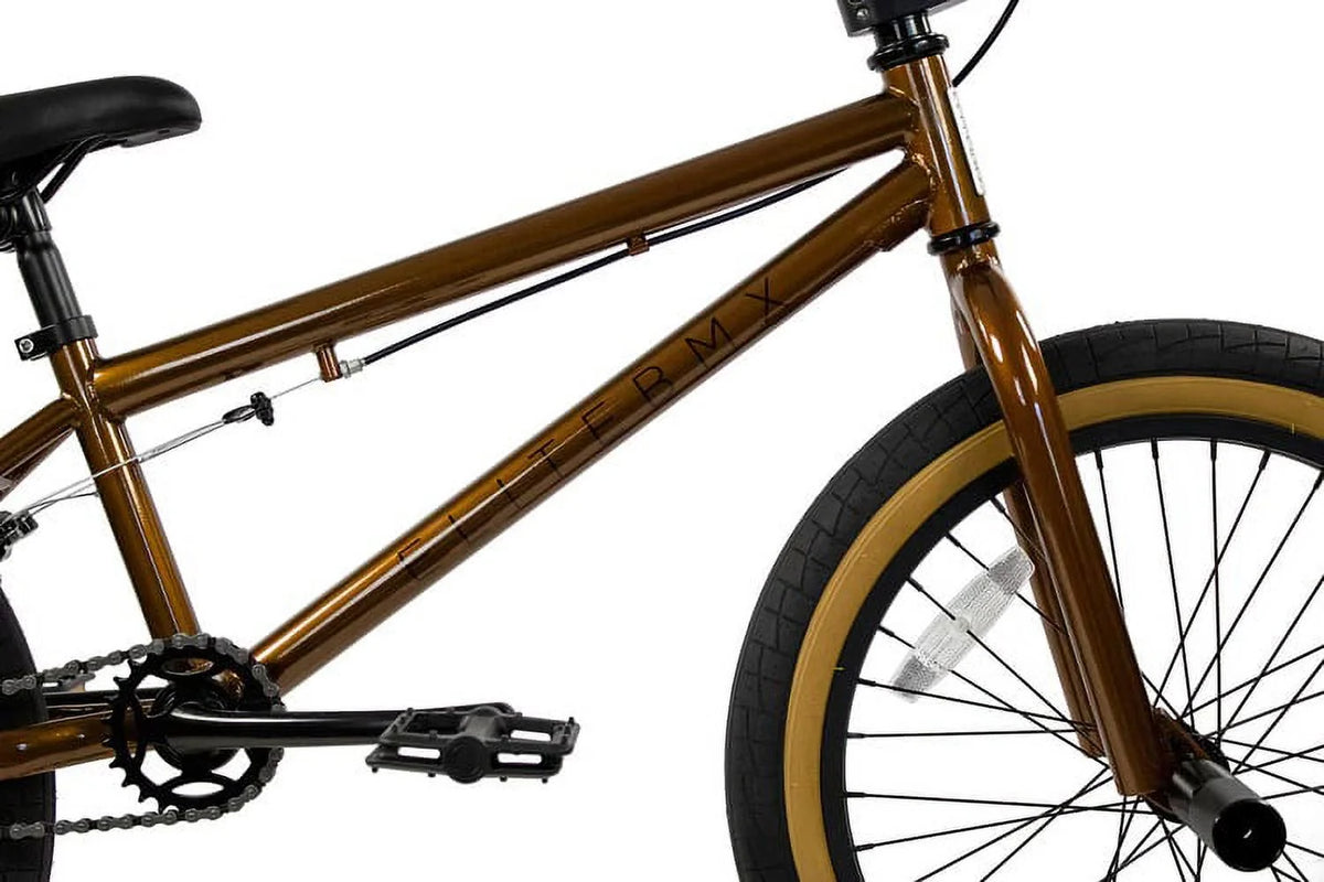 Elite BMX Bicycle 20” Freestyle Bike - Stealth Blue Purple Ideal for Ages 7 to 18 Years