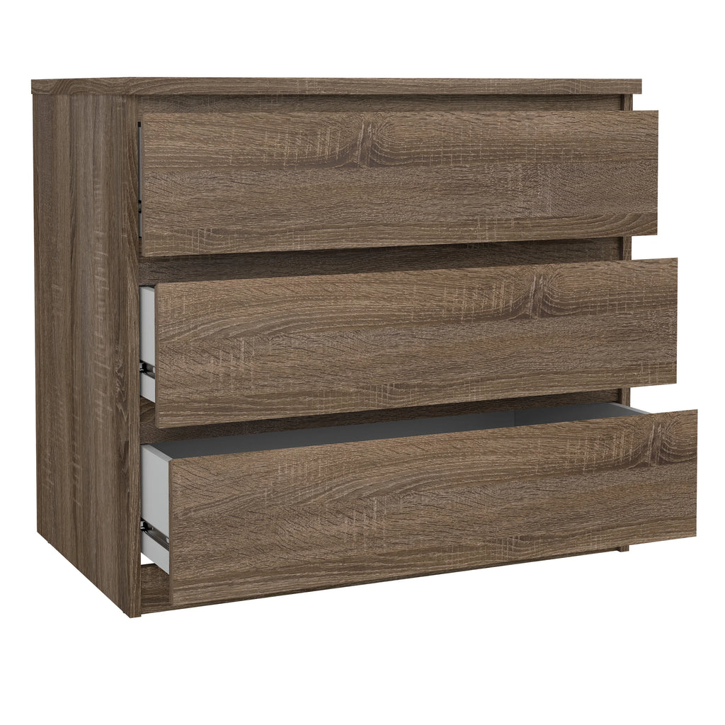 Tvilum Scottsdale 3 Drawer Chest Dresser for Adults, White High Gloss