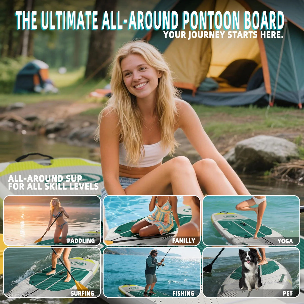 MSEASFREE Inflatable Paddle Board Stand up Paddle Board with Premium SUP Accessories