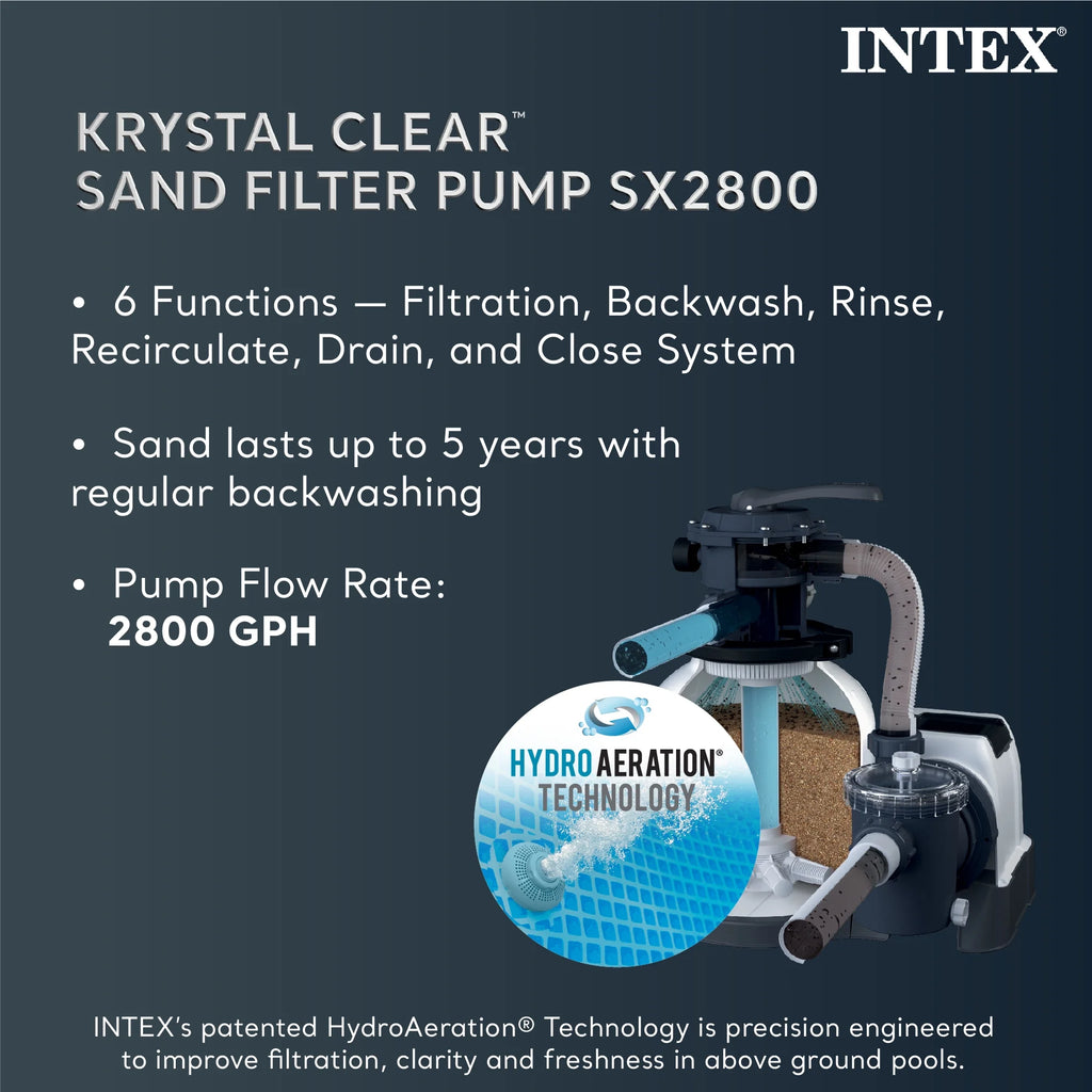 Intex Ultra Frame 26' x 52" Round Above Ground Outdoor Swimming Pool Set