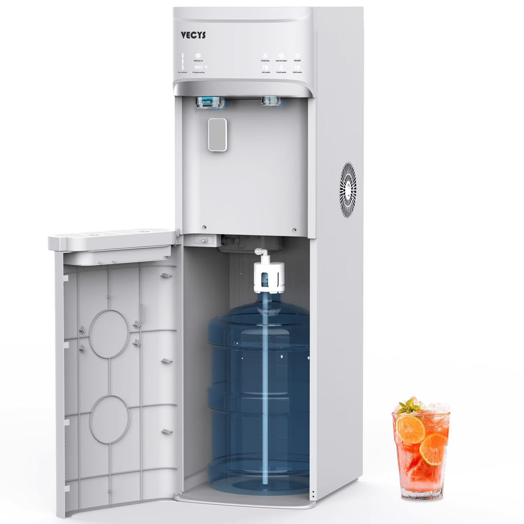 VECYS 5 gal Water Dispenser with Ice Maker, Self-clean & Child Lock