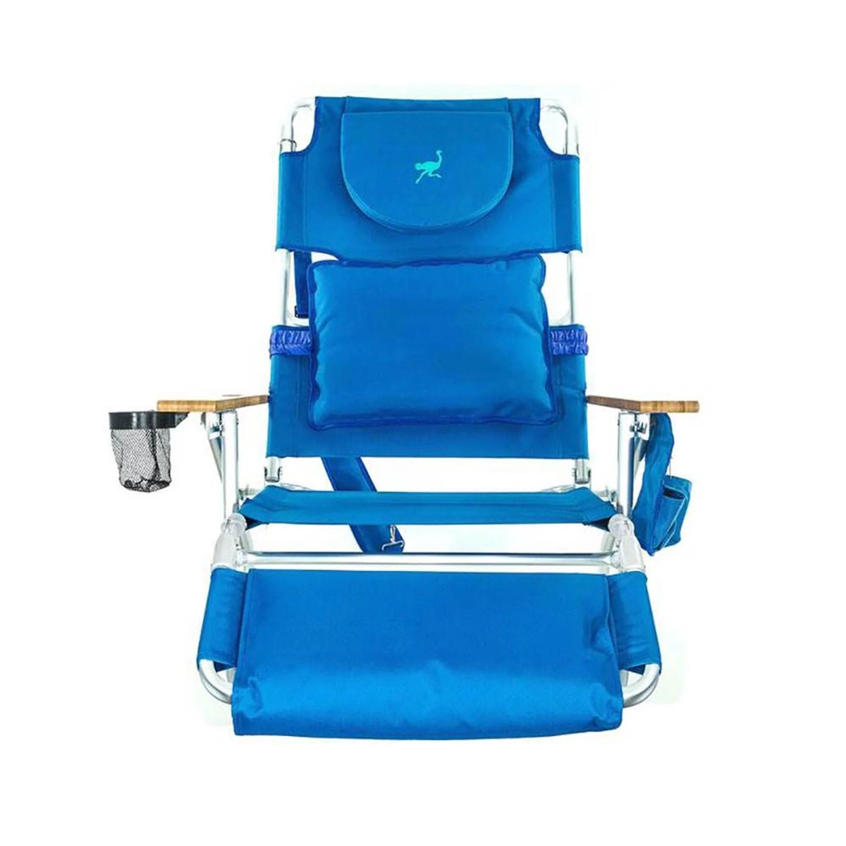 Ostrich Deluxe 3N1 Lightweight Outdoor Beach Lounge Chair w/Footrest, Pink