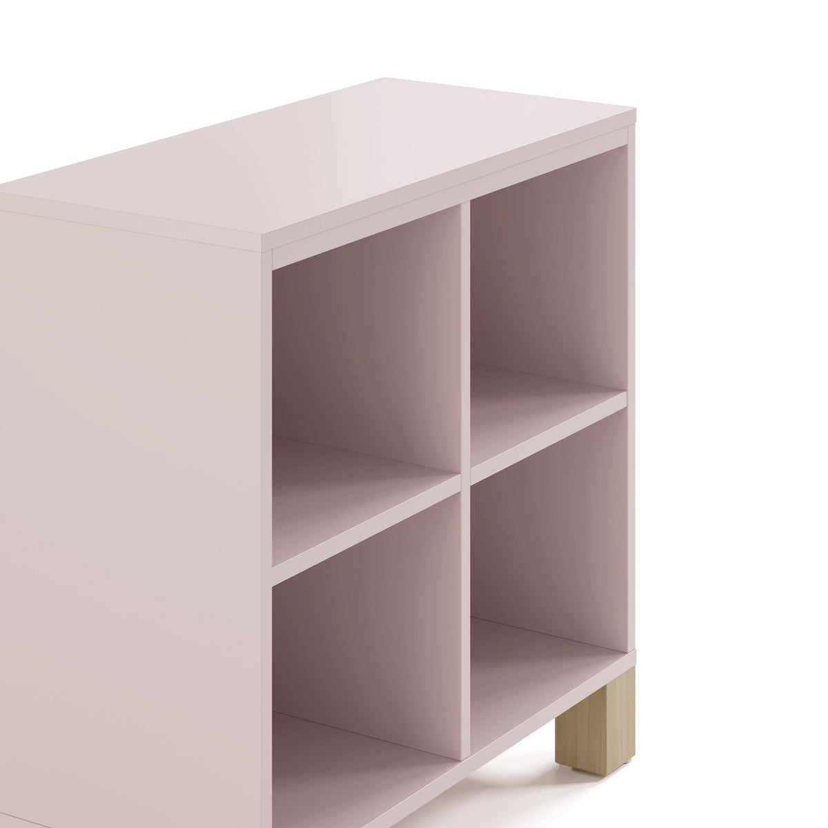 Storkcraft California Cube Organizer Children's Bookcase, Blush with Driftwood