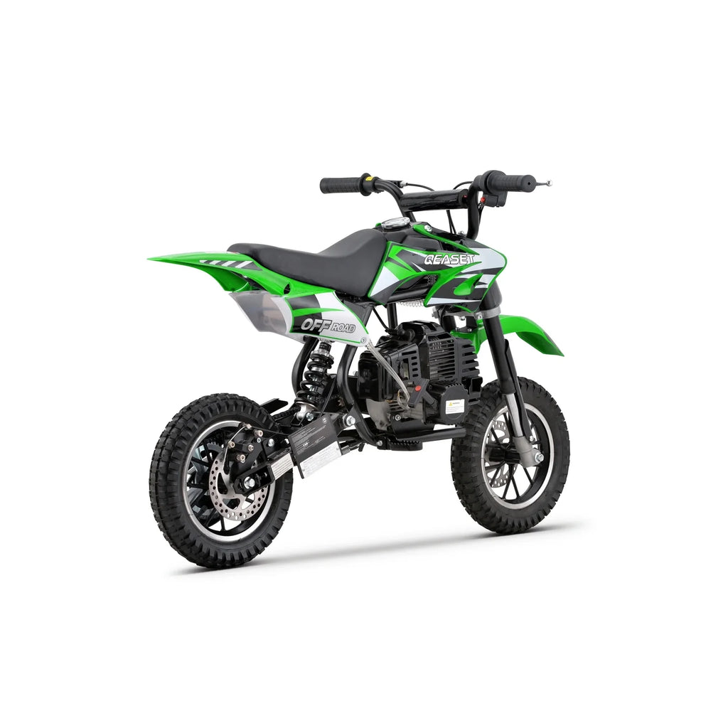 QEASET 49CC Dirt Bike, Gas Powered Mini Bike, Red