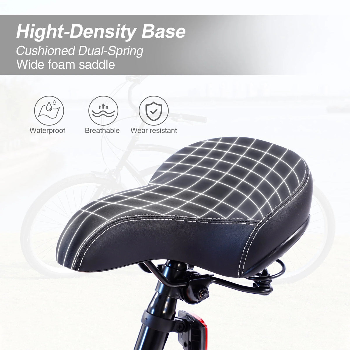 7 Speed Cruiser Bike for Men Women, 26 inch Adult Cruiser Bike, Silver