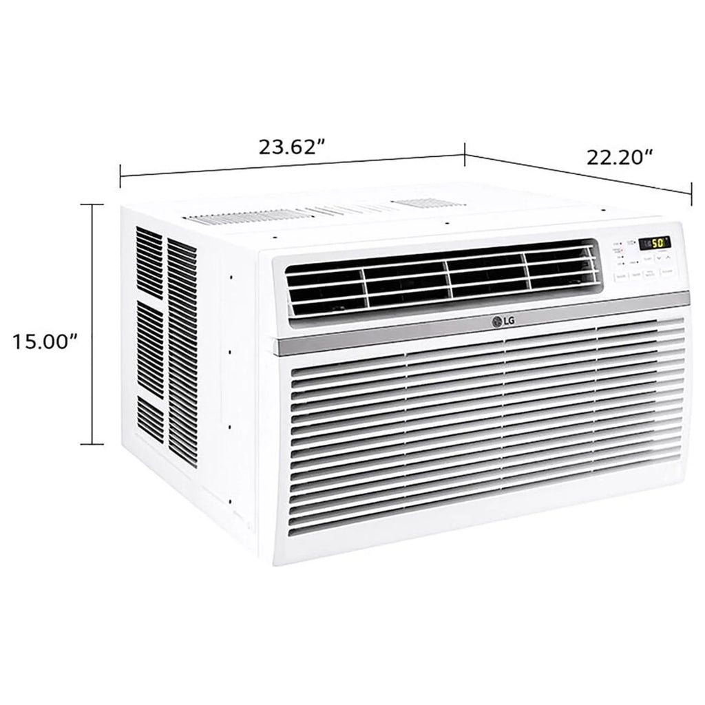 LG 8,000 BTU 340 Sq ft Window Air Conditioner with Remote Control, White, LW8016ER