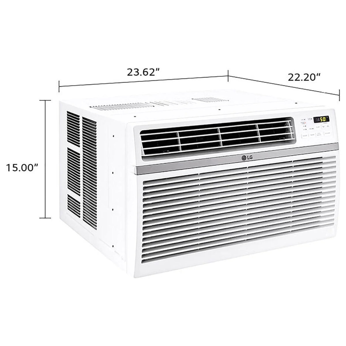 LG 8,000 BTU 340 Sq ft Window Air Conditioner with Remote Control, White, LW8016ER