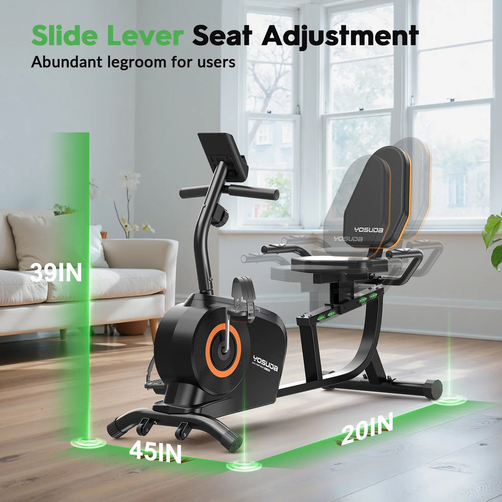 Yosuda Recumbent Exercise Bike for Senior for Home with 350lbs Capacity