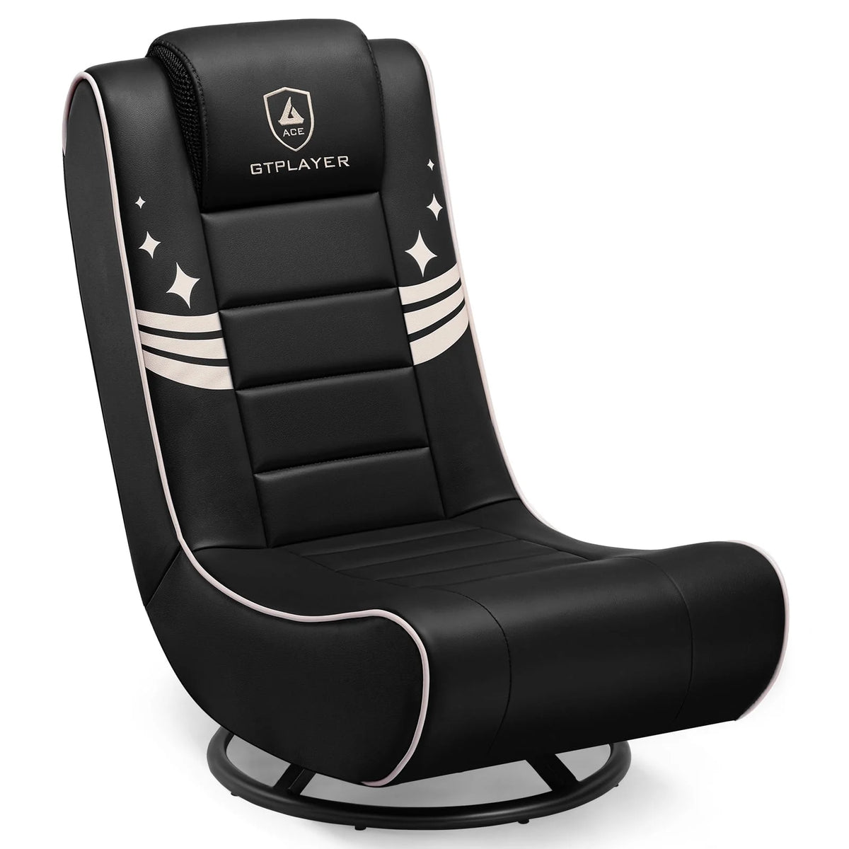 GTPLAYER Swivel Floor Gaming Chairs with Foldable Backrest for Teens,, Red