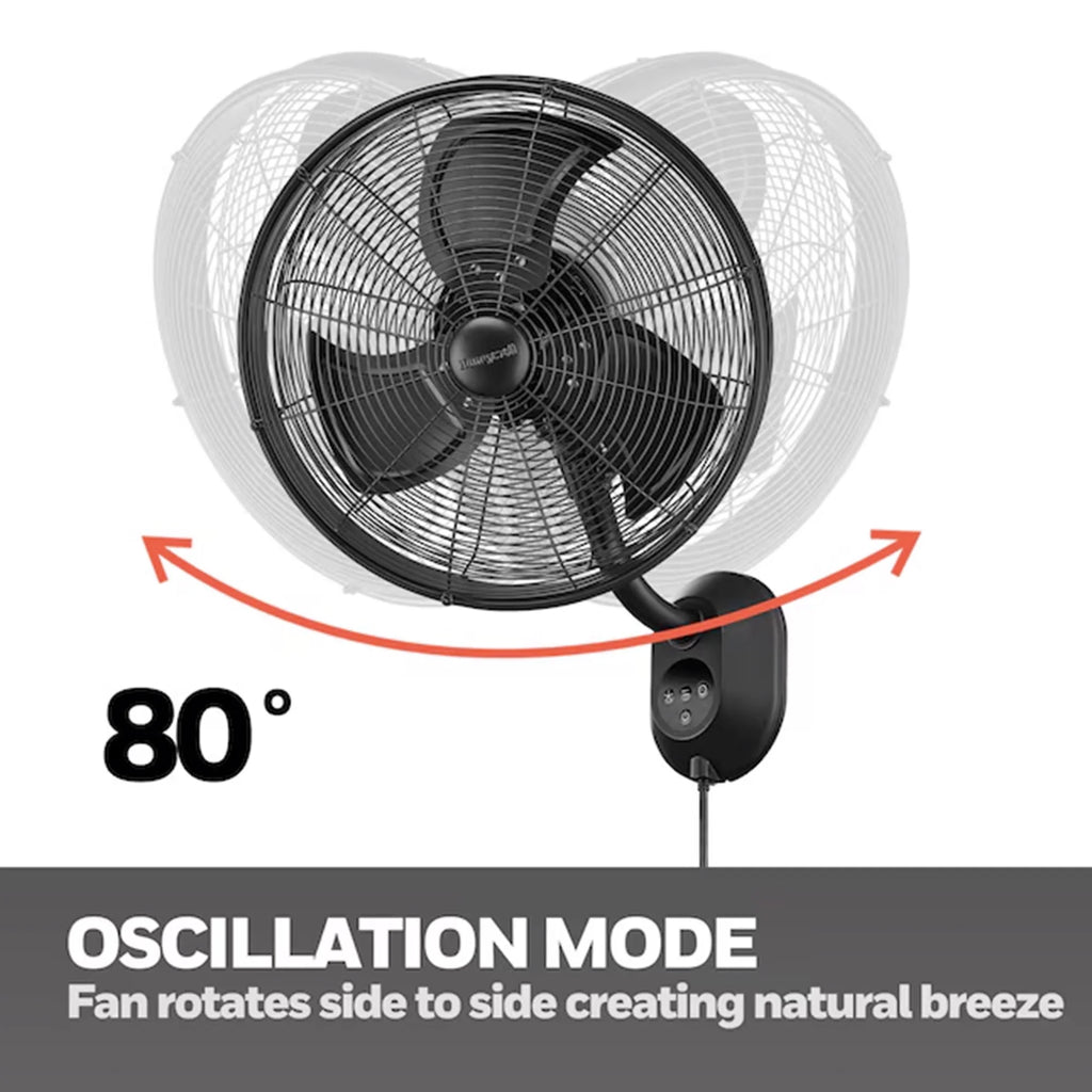 Open Box Honeywell 18" Wall Mount Outdoor Oscillating Airflow Fan and Remote