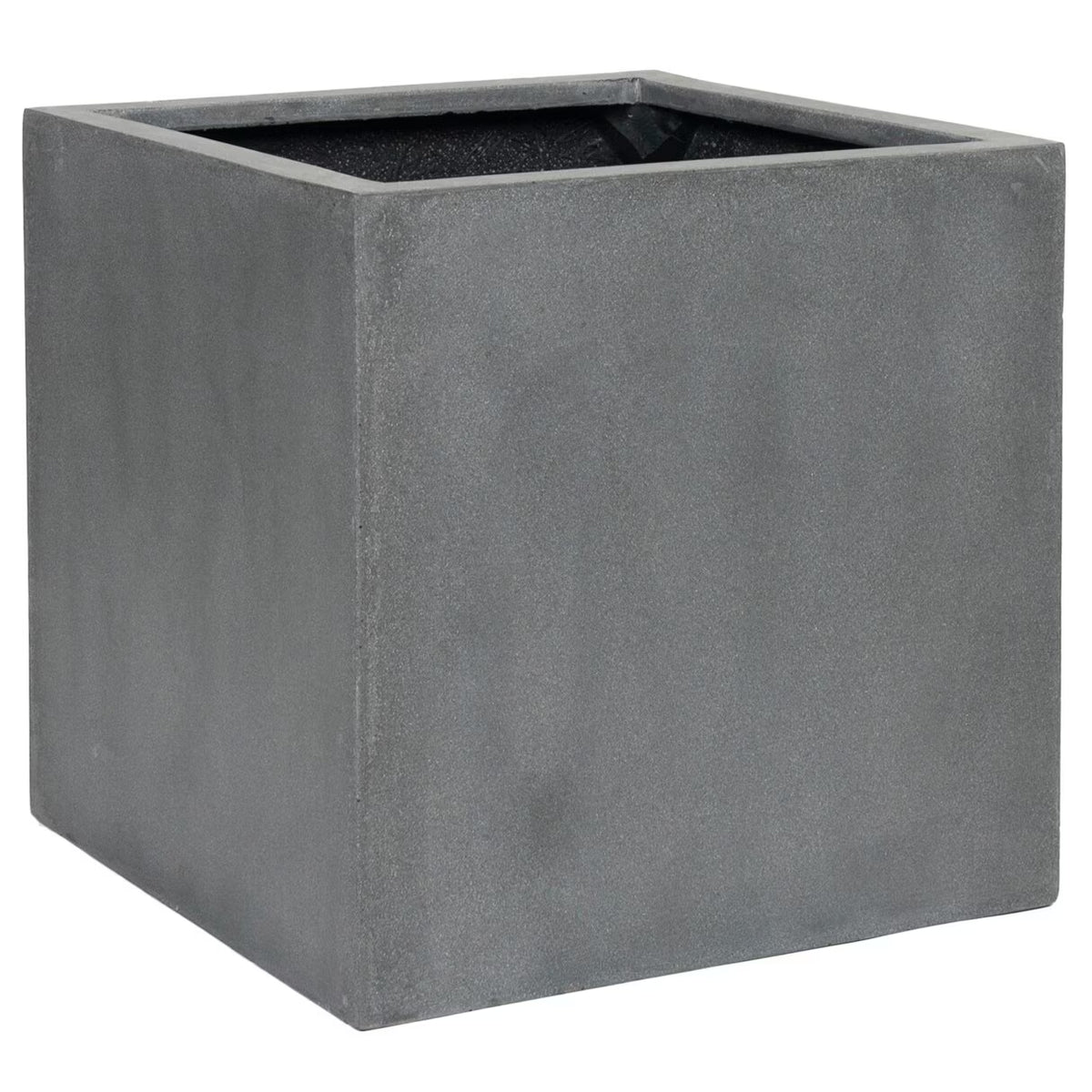 Pottery Pots Natural Block Square Planter Pot Indoor Outdoor Fiberstone Planter Box 24-in- Extra Large - 24" Grey