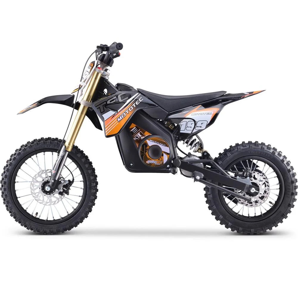 MotoTec 48v Pro Electric Dirt Bike 1800w Lithium Orange