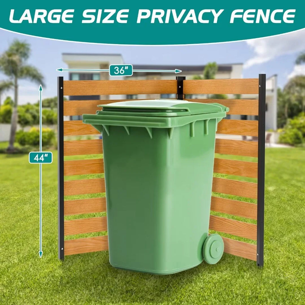"NAIZEA Air Conditioner Fence, Pool Equipment Enclosure, Trash Can Enclosure, Metal Stake Wood Fence Panel 38"" W x 60"" H"