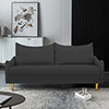 66.9" W Loveseat Sofa, Mid Century Modern Decor Love Seat Couches for Living Room, Polyester Upholstered Loveseats Furniture, Solid and Easy to Install Small Couch for Bedroom, White