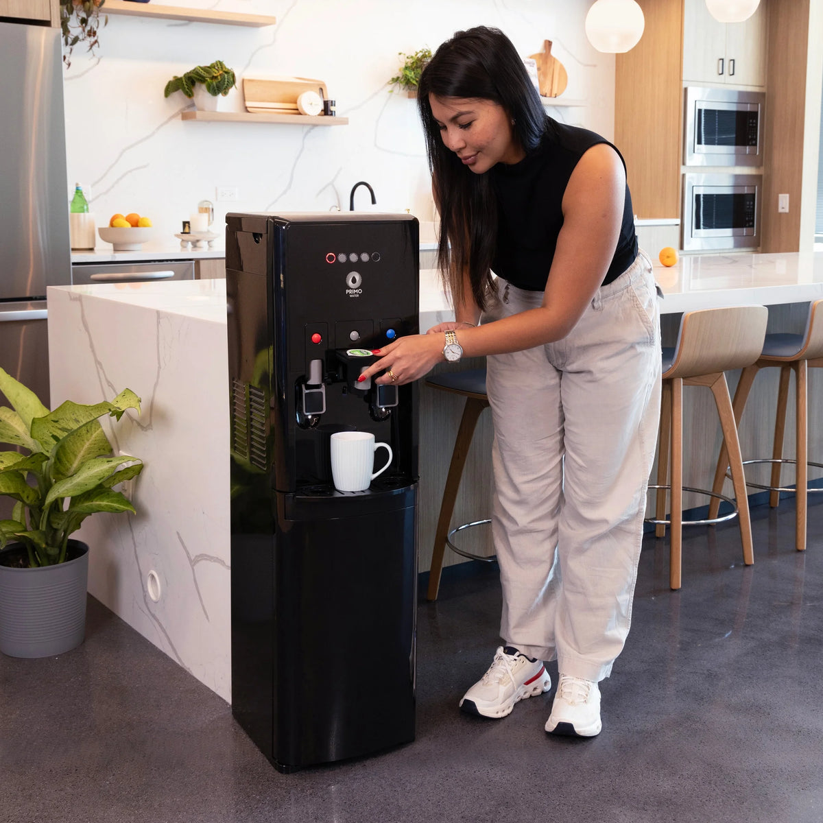 Primo Water® Bottom Loading Pro 2 Temp Water Dispenser with Single-Serve Coffee Maker, Black