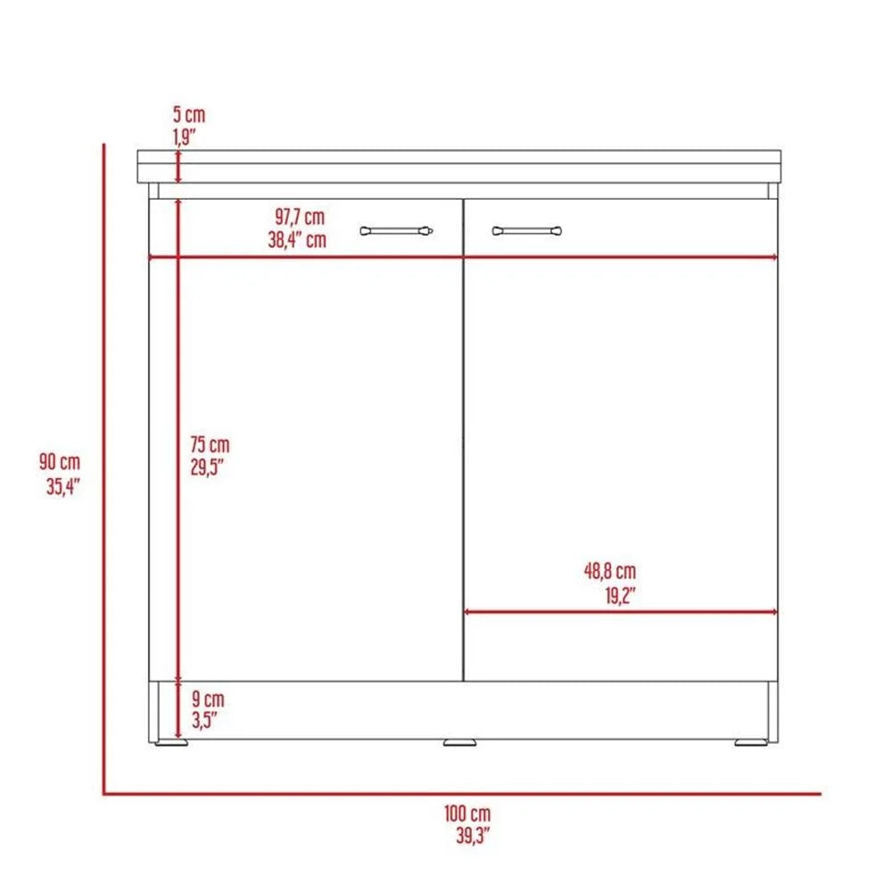 Pemberly Row White Modern Engineered Wood Napoles Utility Sink with Cabinet