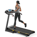 Treadmill with Incline Folding with 12 Level Automatic Incline 2.5hp Power 8.5mhp Speed Running Machine 15 Preset Training Program Electric Treadmill for Home Use