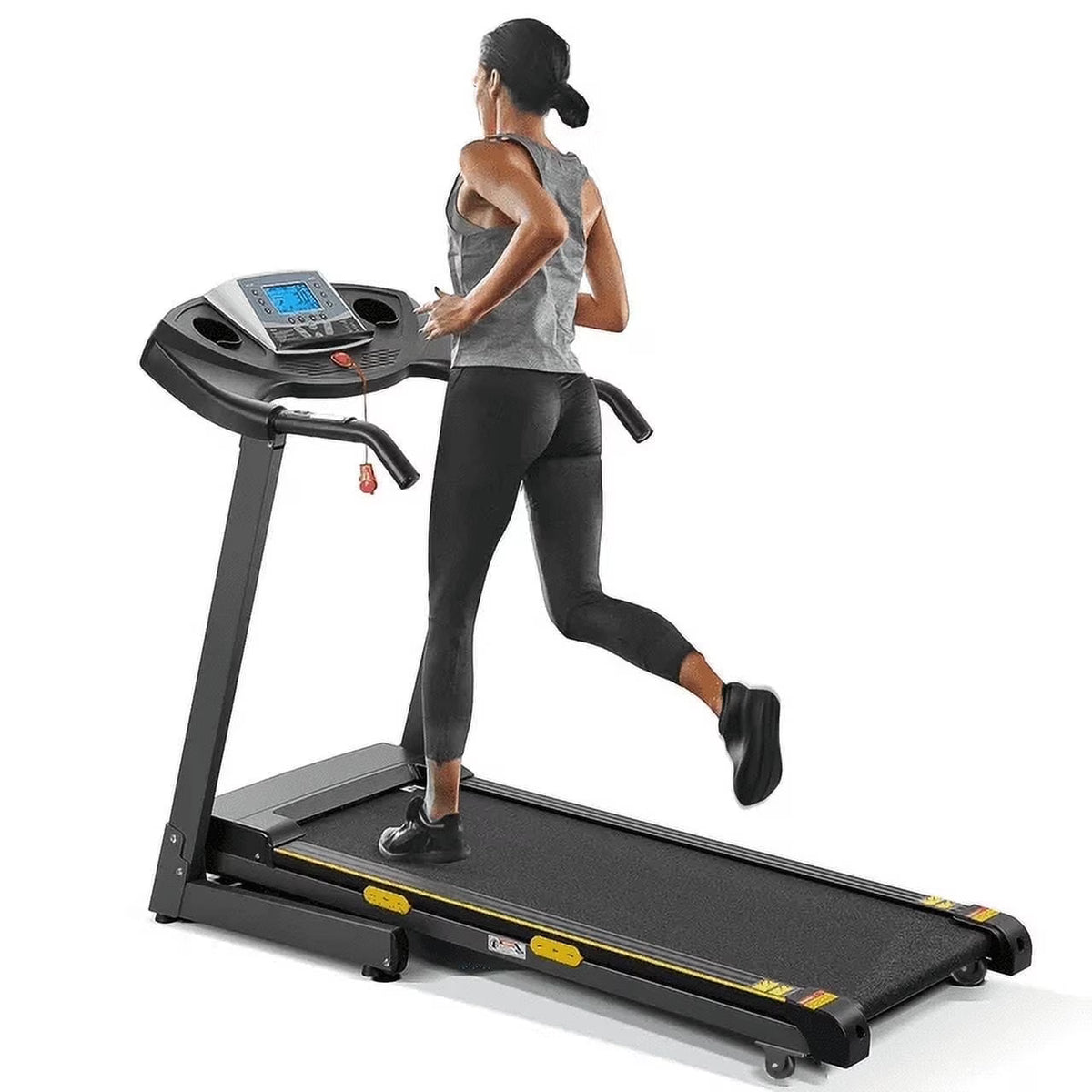 Treadmill with Incline Folding with 12 Level Automatic Incline 2.5hp Power 8.5mhp Speed Running Machine 15 Preset Training Program Electric Treadmill for Home Use