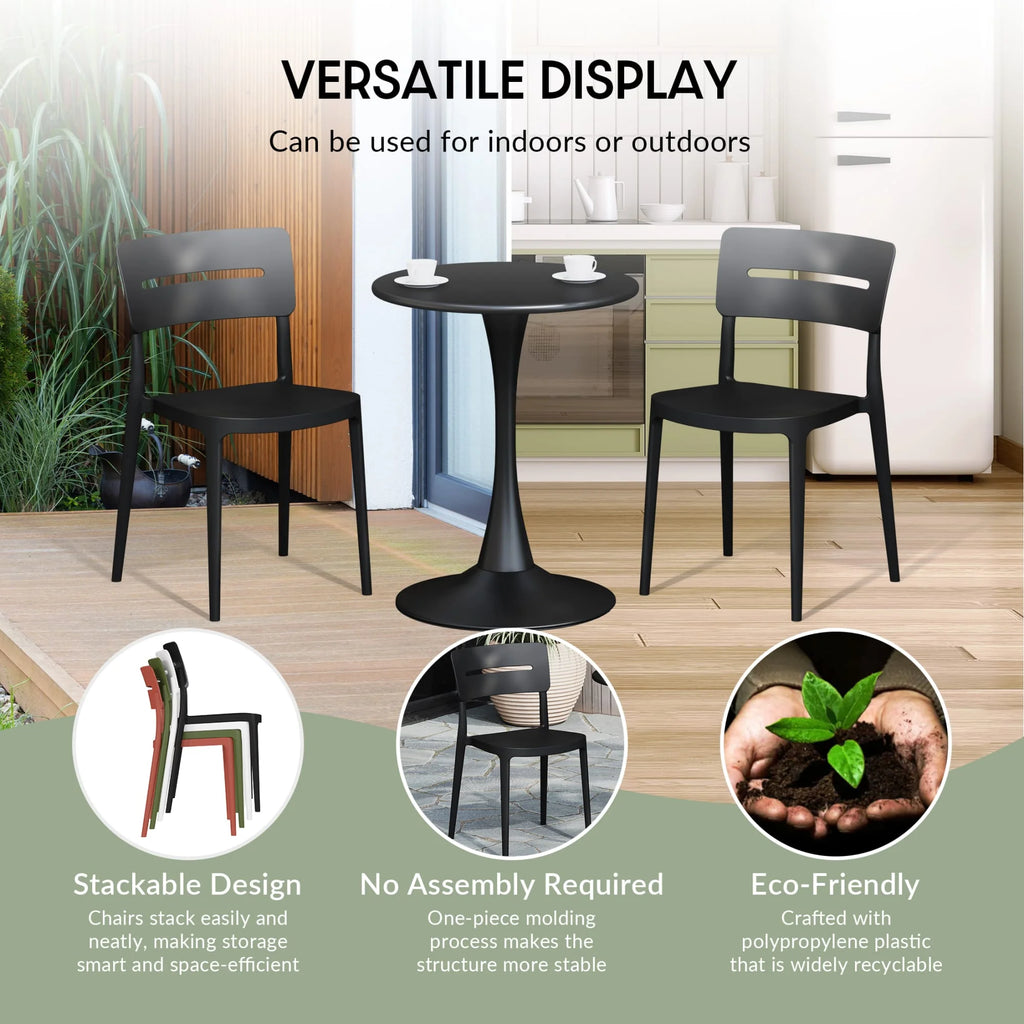 WestinTrends Playa 5-Piece Outdoor Metal Frame Dining Table Patio Set with Stackable Patio Dining Chairs, Olive Green