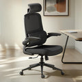 Hbada P1 Office Chair, Desk Chair with Adjustable Lumbar Support, Home Office Desk Chair with 2D Headrest, FILP-up Armrest, Swivel Computer Chair, Black