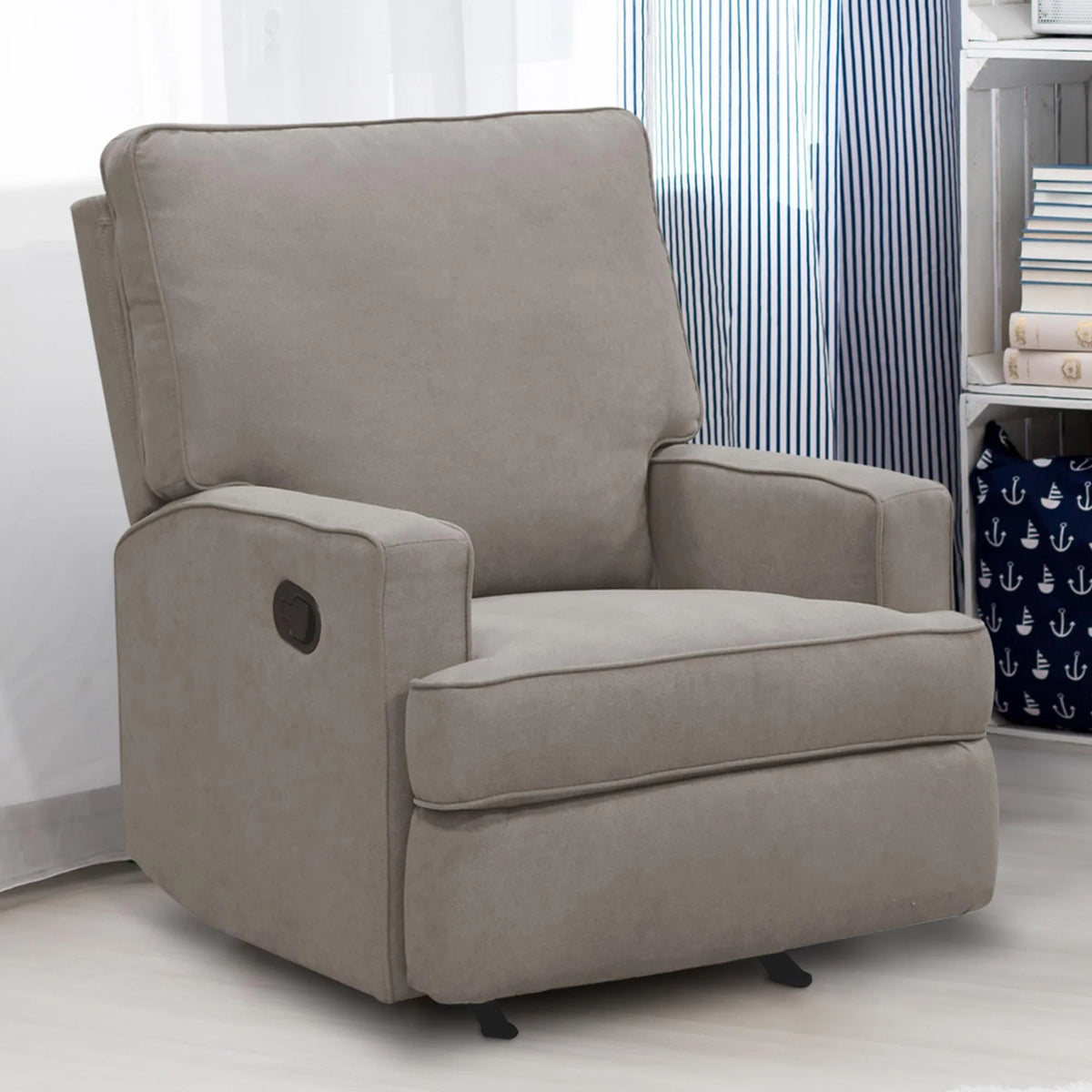 Baby Relax Salma Rocker Recliner Chair, Taupe Chenille